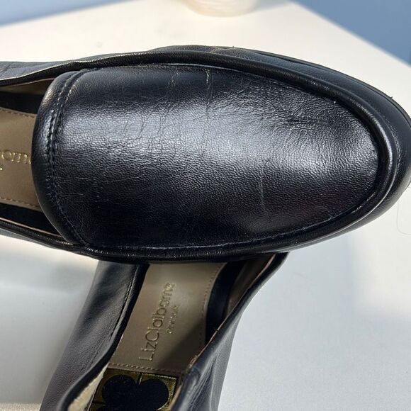 Liz Claiborne Black Loafer Slip On Comfort Shoes Sz 8 - Picture 7 of 7